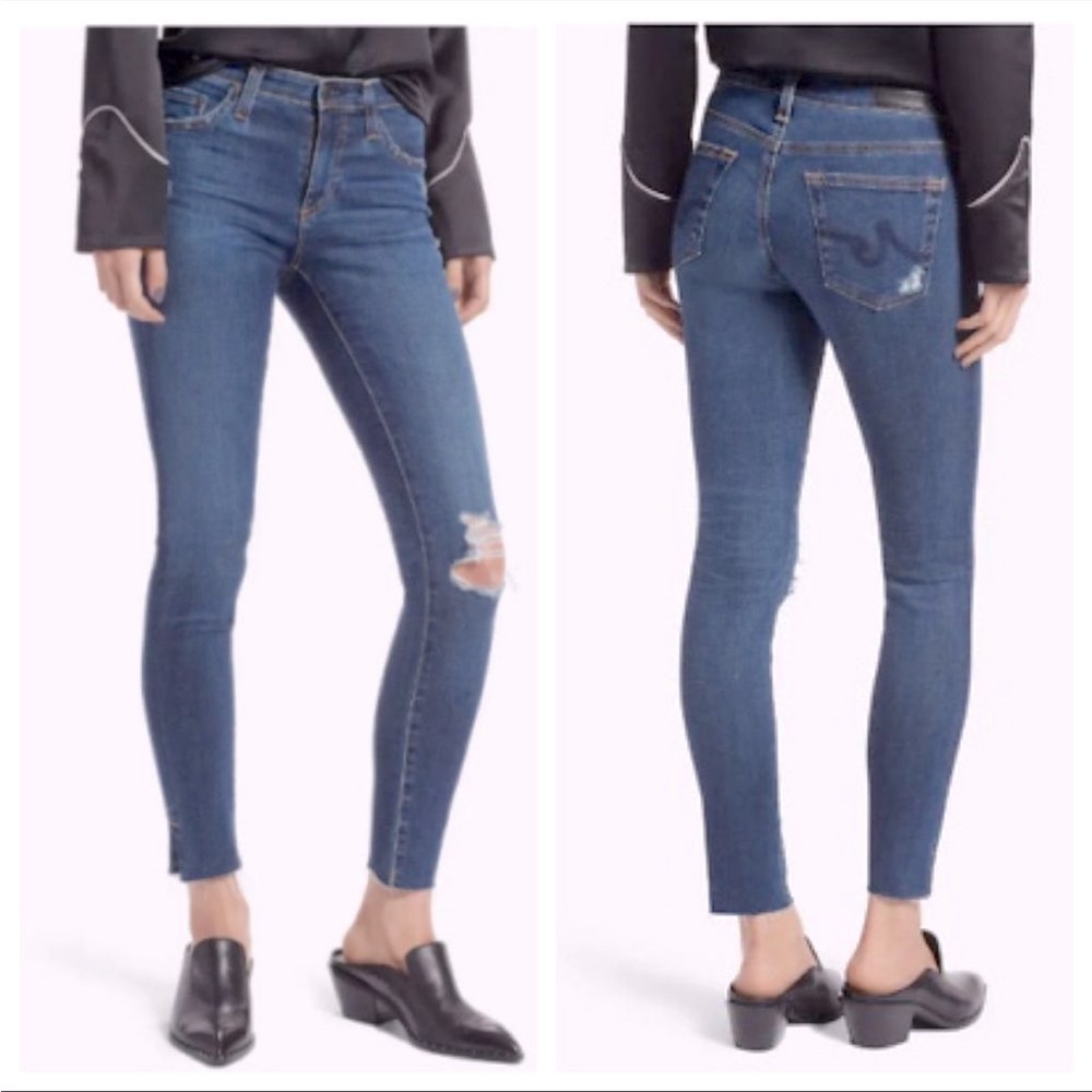 ADRIANO GOLDSCHMIED The legging Ankle Super Skinny, destructed knee, Size 28R